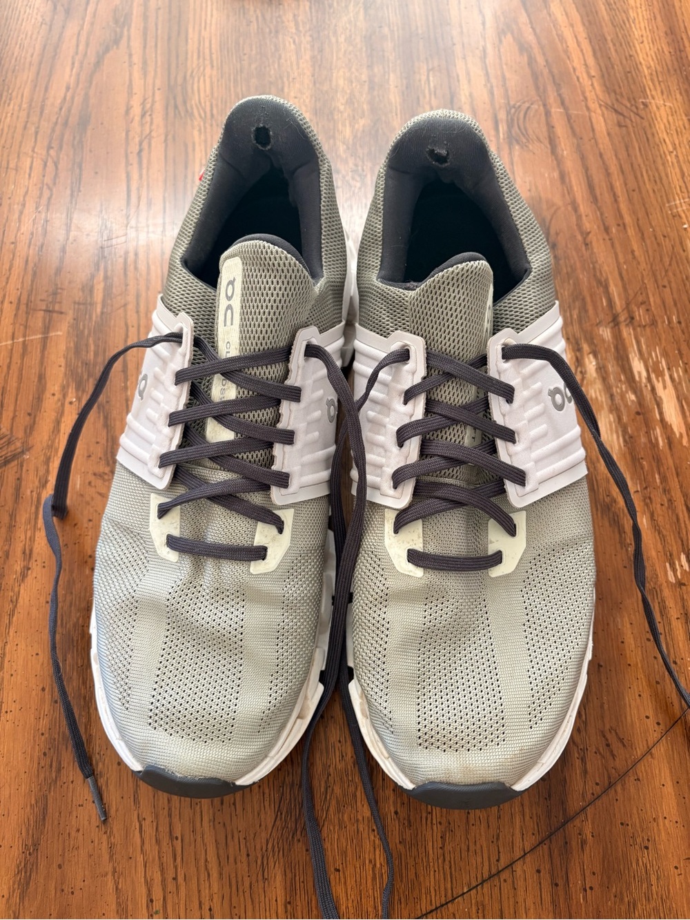On Running Men’s Cloud Running Shoes in Olive Green and White